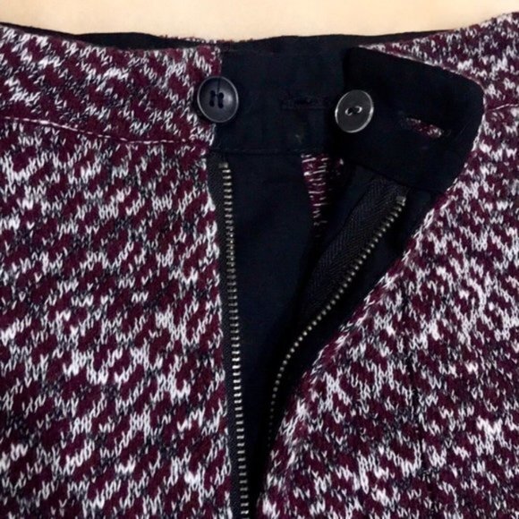 Free People Cozy Knit Deep Red Combo Pants. S - Picture 5 of 9